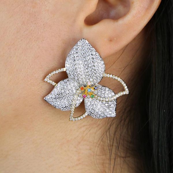 rainbow colorful cz lovely beautiful flower two tone stud earring 2020 spring women fashion luxury big earrings jewelry, Golden;silver
rainbow colorful cz lovely beautiful flower two tone stud earring 2020 spring women fashion luxury big earrings jewelry, Golden;silver
