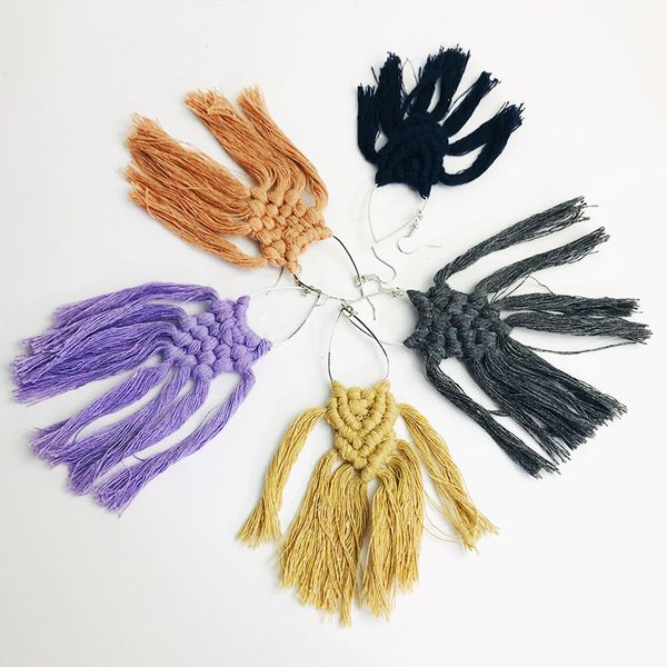 cpop new boho handmade weave long macrame earring ethnic feather fringe tassel earring bridesmaid gift women accessories drop shipping, Silver
cpop new boho handmade weave long macrame earring ethnic feather fringe tassel earring bridesmaid gift women accessories drop shipping, Silver