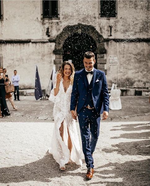 bohemian lace mermaid wedding dresses 2019 baeatu neck appliques long sleeves bridal gowns backless sweep train wedding bridal gowns, White
bohemian lace mermaid wedding dresses 2019 baeatu neck appliques long sleeves bridal gowns backless sweep train wedding bridal gowns, White