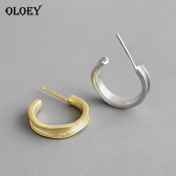 oloey 100% real 925 sterling silver stud earrings for women korea matte brushed irregular concave surface earring jewelry yme574, Golden;silver
oloey 100% real 925 sterling silver stud earrings for women korea matte brushed irregular concave surface earring jewelry yme574, Golden;silver
