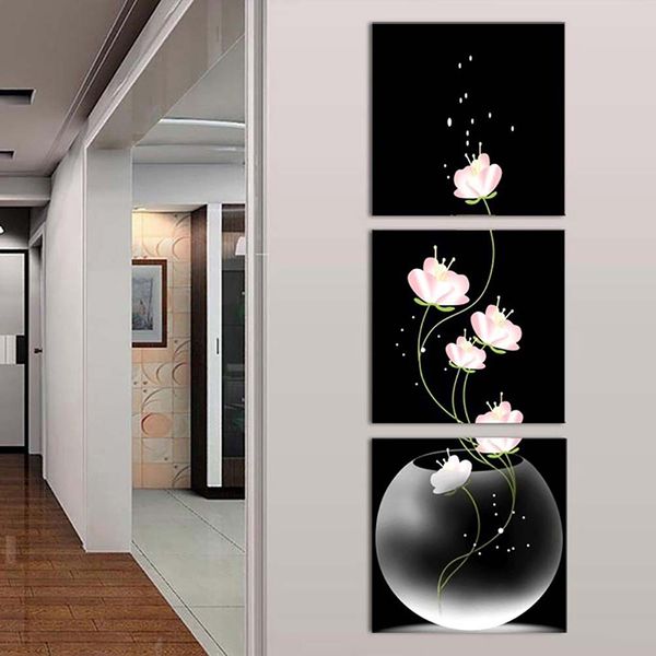 3pcs unframed vase with flowers canvas material porch corridor frameless vertical version home decor wall painting modern art picture decor 
3pcs unframed vase with flowers canvas material porch corridor frameless vertical version home decor wall painting modern art picture decor