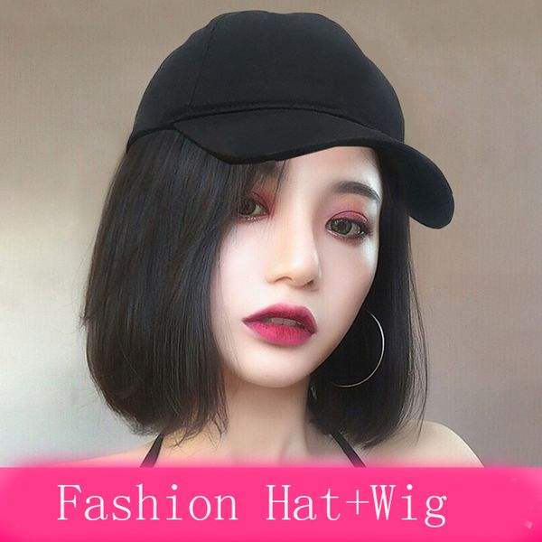 fashion bob wig baseball cap women short brazilian straight wig female snapback hip hop hat, Blue;gray
fashion bob wig baseball cap women short brazilian straight wig female snapback hip hop hat, Blue;gray