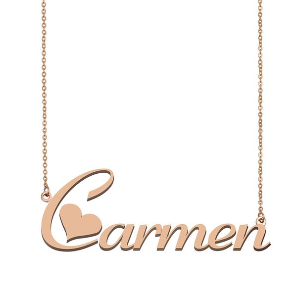 carmen name necklace pendant for women girls birthday gift custom nameplate kids friends jewelry 18k gold plated stainless steel, Silver
carmen name necklace pendant for women girls birthday gift custom nameplate kids friends jewelry 18k gold plated stainless steel, Silver