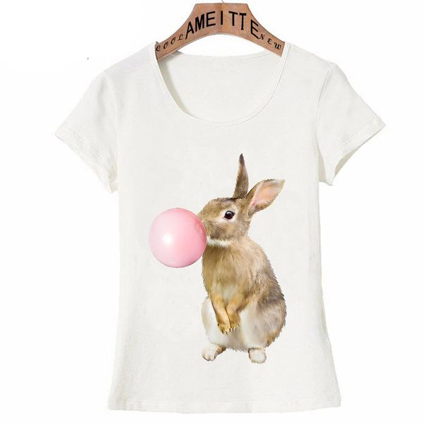 rabbit with bubble gum cute blowing bubble art print t-shirt summer women t-shirt bunny casual lovely girl tees short sleeve, White
rabbit with bubble gum cute blowing bubble art print t-shirt summer women t-shirt bunny casual lovely girl tees short sleeve, White