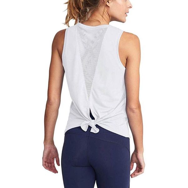women's tanks & camis women cute workout mesh shirts activewear open back sports tank stitching backless tie knot vest, White
women's tanks & camis women cute workout mesh shirts activewear open back sports tank stitching backless tie knot vest, White