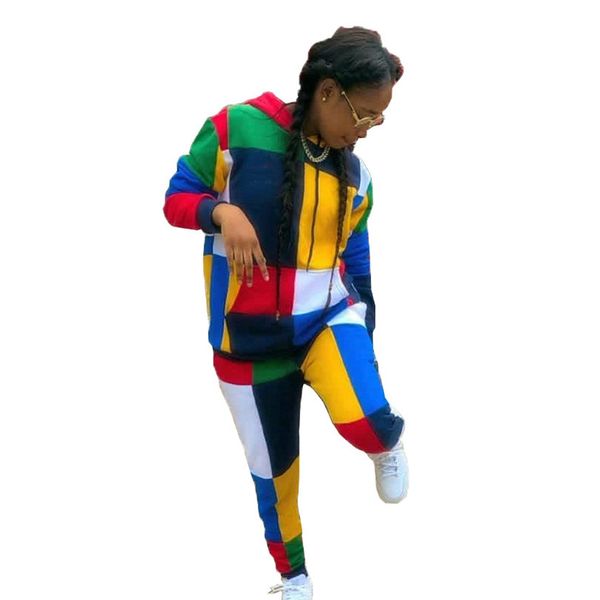 2018 woman contrast color 2 piece set hoodies sweatshirts and pants casual tracksuit long sleeve loose suit, White
2018 woman contrast color 2 piece set hoodies sweatshirts and pants casual tracksuit long sleeve loose suit, White