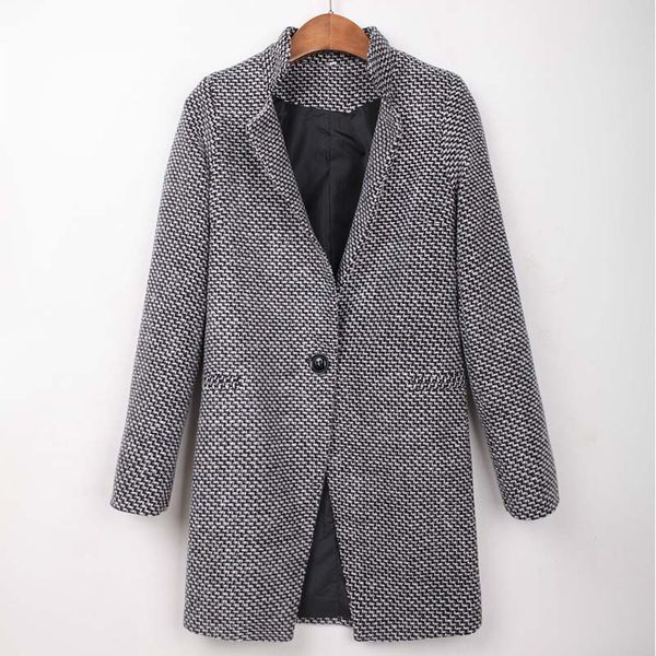 fashion women wool blend trench overcoat ladies turn-down collar long sleeve jacket coat slim fit outwear plus size yf71, Black
fashion women wool blend trench overcoat ladies turn-down collar long sleeve jacket coat slim fit outwear plus size yf71, Black