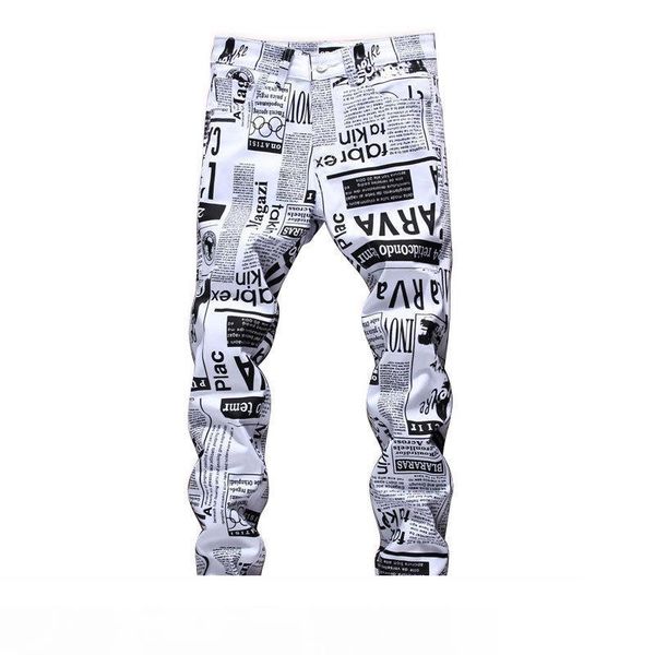 mens designer pencil jeans letter printed white denim pants fashion club clothing for male hip hop skinny jeans, Black
mens designer pencil jeans letter printed white denim pants fashion club clothing for male hip hop skinny jeans, Black
