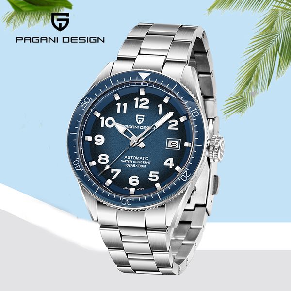 watch men pagani design sports casual men's watches japan nh35 movement fashion automatic mechanical stainless steel male watch, Slivery;brown
watch men pagani design sports casual men's watches japan nh35 movement fashion automatic mechanical stainless steel male watch, Slivery;brown