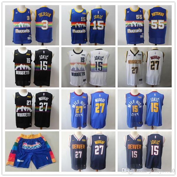 mens denver nuggets dikembe 55 mutombo allen 3 iverson nikola 15 jokic jamal 27 murray basketball jerseys basketball shorts, Black;red
mens denver nuggets dikembe 55 mutombo allen 3 iverson nikola 15 jokic jamal 27 murray basketball jerseys basketball shorts, Black;red
