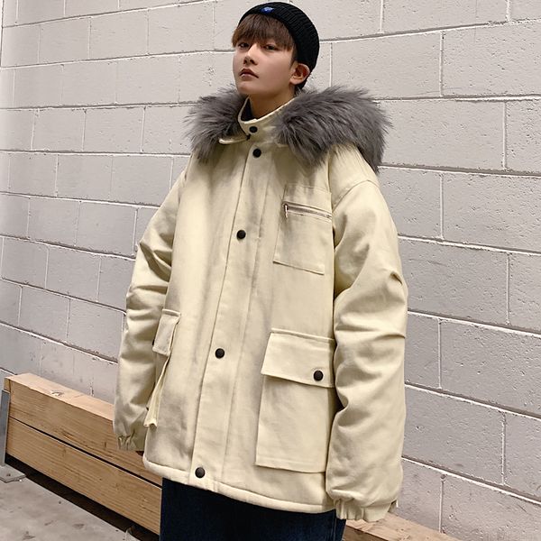 men's heavy fur collar coats cotton-padded clothes casual waterproof parkas in warm snow jacket windbreaker m-2xl, Black
men's heavy fur collar coats cotton-padded clothes casual waterproof parkas in warm snow jacket windbreaker m-2xl, Black