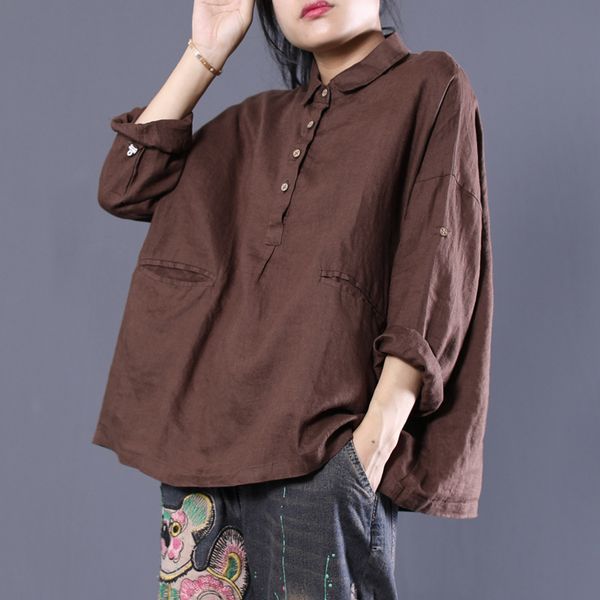 comfortable long sleeve cotton linen loose slimming womens and blouses casual oversize young girl vintage clothes women, White
comfortable long sleeve cotton linen loose slimming womens and blouses casual oversize young girl vintage clothes women, White