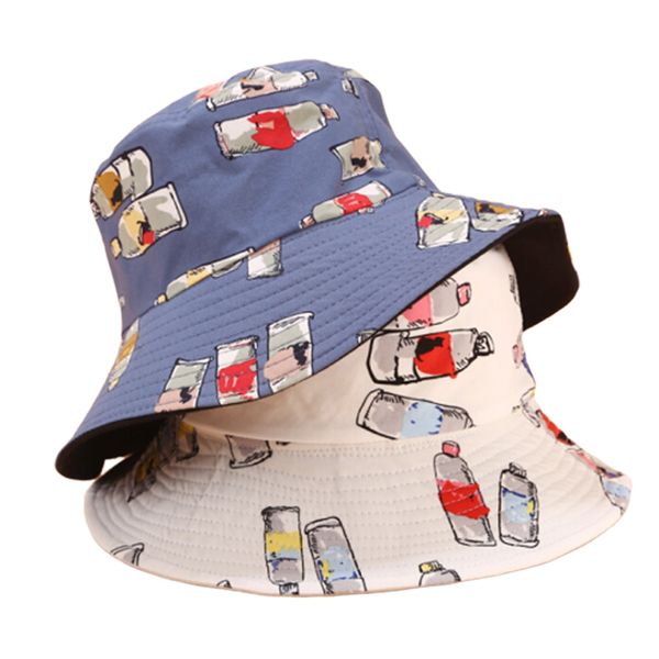 hat women autumn and winter korean double sided fisherman bucket hat outdoor leisure visor student printed flower pot cap, Blue;gray
hat women autumn and winter korean double sided fisherman bucket hat outdoor leisure visor student printed flower pot cap, Blue;gray