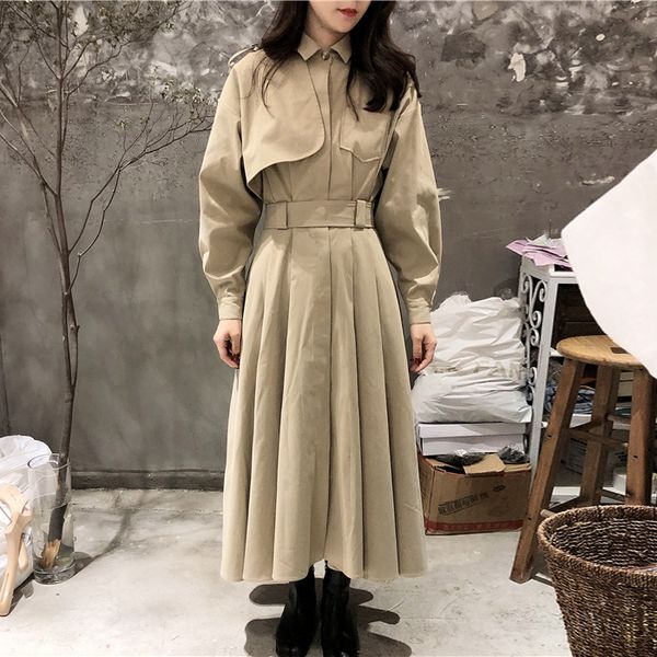 autumn 2019 new women's coat lace up trench coat long solid color trench plus size women windbreak women, Tan;black
autumn 2019 new women's coat lace up trench coat long solid color trench plus size women windbreak women, Tan;black