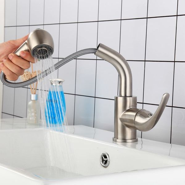 304 stainless steel kitchen faucet pull out sink mixer tap kitchen taps spray head deck mounted 360 rotation faucets
304 stainless steel kitchen faucet pull out sink mixer tap kitchen taps spray head deck mounted 360 rotation faucets