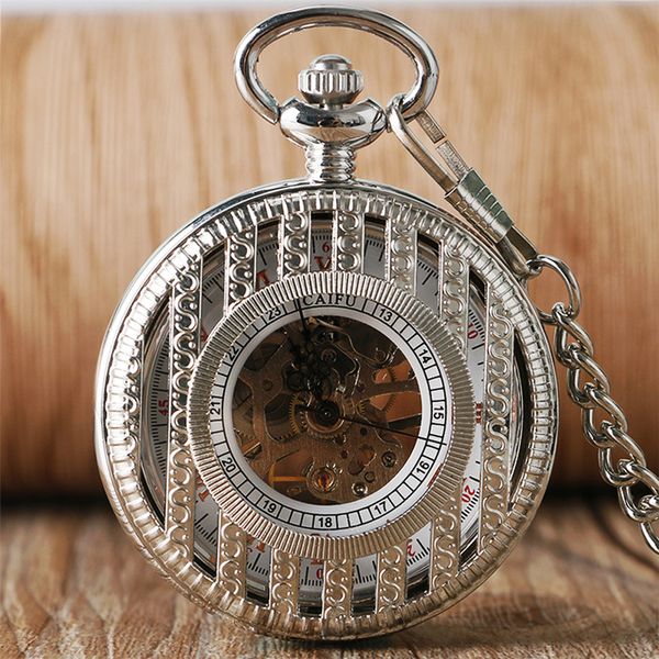 hollow mechanical pocket watch silver steampunk men women pendant clock roman number display watch with 30cm pocket chain, Slivery;golden
hollow mechanical pocket watch silver steampunk men women pendant clock roman number display watch with 30cm pocket chain, Slivery;golden