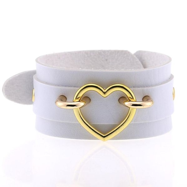 kmvexo punk rock gothic punk wide cuff leather bracelet bangle 2020 new fashion gold metal heart bracelets for women men jewelry, White
kmvexo punk rock gothic punk wide cuff leather bracelet bangle 2020 new fashion gold metal heart bracelets for women men jewelry, White