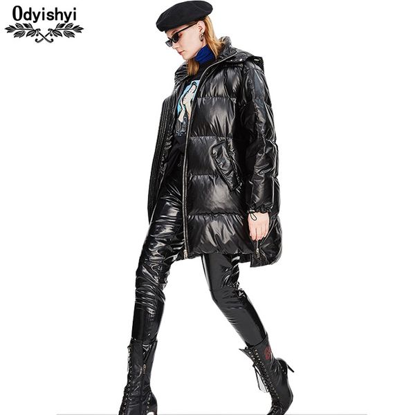 2018 winter jackets women fashion down coat large size long white duck down jacket hooded parka thicken women outwear warm hs312, Black
2018 winter jackets women fashion down coat large size long white duck down jacket hooded parka thicken women outwear warm hs312, Black