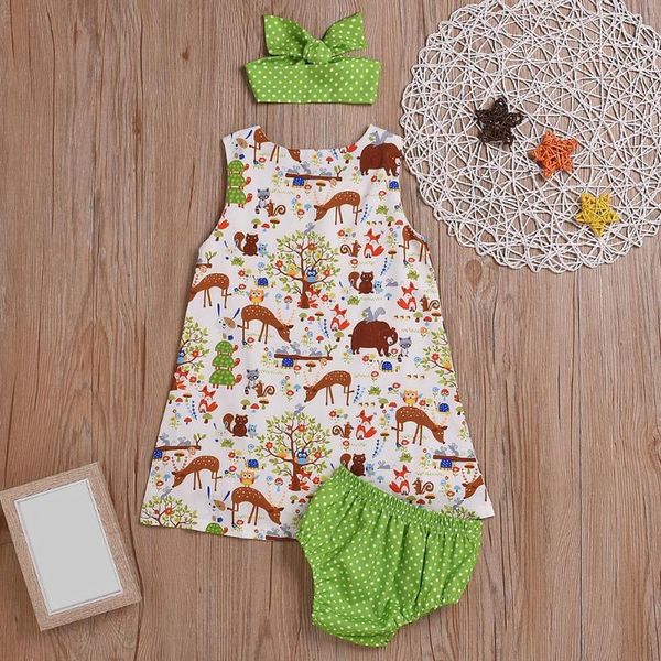 fashion baby girls clothes polyester fiber spring and summer black kids animals dress+bowknot headband+underwear set, White
fashion baby girls clothes polyester fiber spring and summer black kids animals dress+bowknot headband+underwear set, White