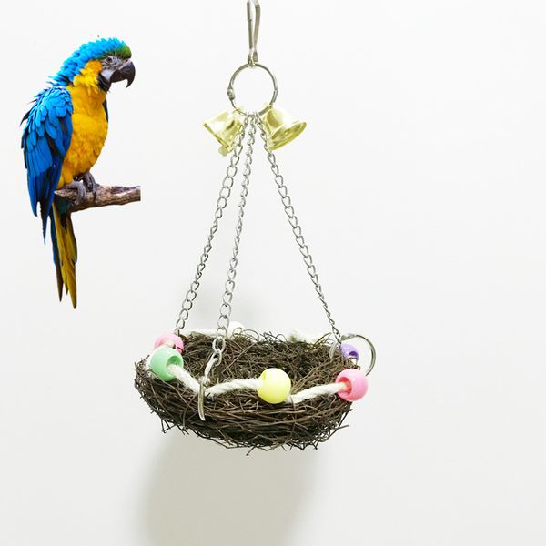 parrot the bird's nest straw plaited article toys swing stand frame hanging basket small pet toys cross border amazon bird toys
parrot the bird's nest straw plaited article toys swing stand frame hanging basket small pet toys cross border amazon bird toys
