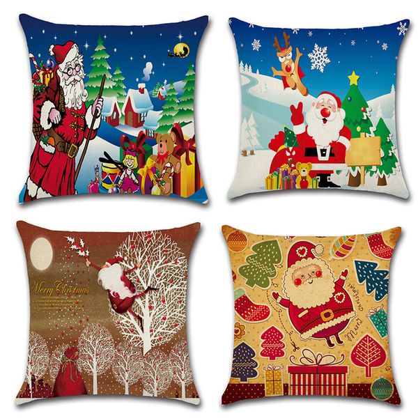 2018 45x45cm christmas cushion cover simple soft linen christmas claus tree print pillow cover festival cushions home decor
2018 45x45cm christmas cushion cover simple soft linen christmas claus tree print pillow cover festival cushions home decor