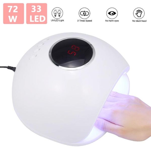 1pc 72/36w uv led lamp for nails dryer sun light lamp for manicure smart lcd display all gel nail polish nail art tools
1pc 72/36w uv led lamp for nails dryer sun light lamp for manicure smart lcd display all gel nail polish nail art tools
