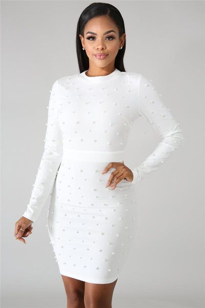 designer summer womens dress bubble bead nail bead bodycon dresses skinny solid color long sleeve ladies dresses, Black;gray
designer summer womens dress bubble bead nail bead bodycon dresses skinny solid color long sleeve ladies dresses, Black;gray