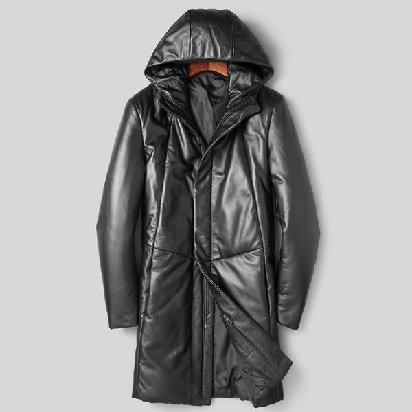 sheepskin genuine leather down coat hooded winter warm real leather white duck down coat long style brand genuine, Black
sheepskin genuine leather down coat hooded winter warm real leather white duck down coat long style brand genuine, Black