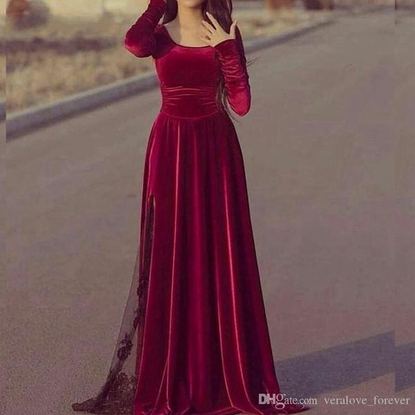 burgundy simple a line evening dresses velvet bateau neck pleats sweep train formal dress party prom evening gowns vestidos de soiree, Black;red
burgundy simple a line evening dresses velvet bateau neck pleats sweep train formal dress party prom evening gowns vestidos de soiree, Black;red