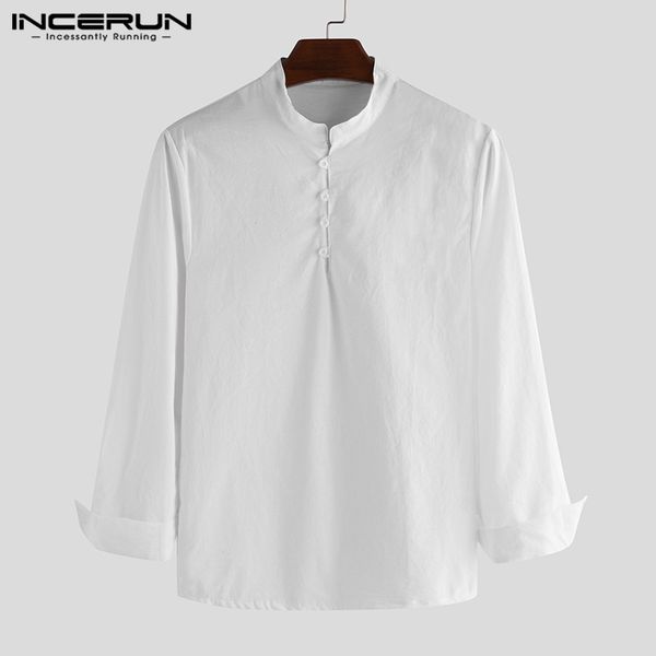 incerun men shirt long sleeve 2019 solid color cotton fashion stand collar casual blouse mens streetwear camisa 3xl, White;black
incerun men shirt long sleeve 2019 solid color cotton fashion stand collar casual blouse mens streetwear camisa 3xl, White;black