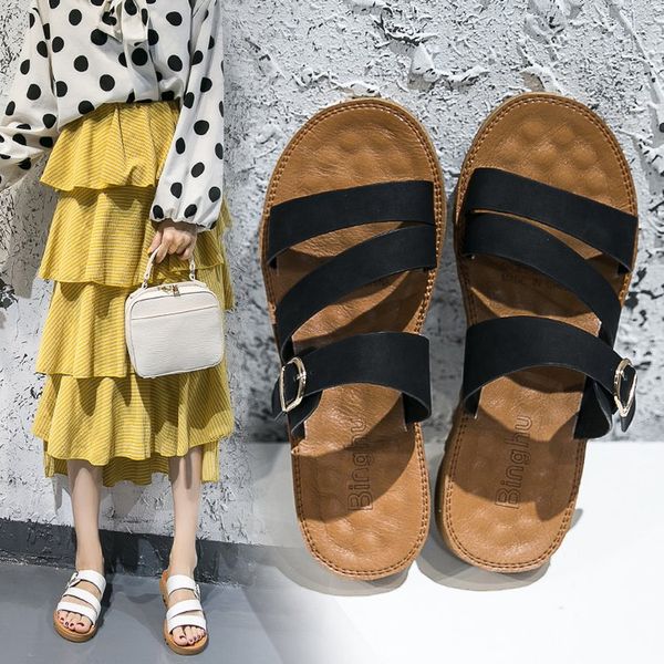 2019 summer new style sandals women's oxford flat soft-sole elastic sandals korean-style versatile students fashion, Black
2019 summer new style sandals women's oxford flat soft-sole elastic sandals korean-style versatile students fashion, Black