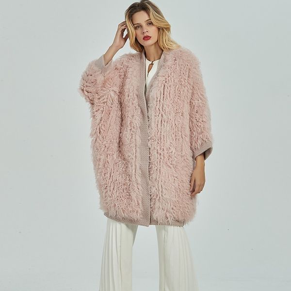 luxury winter women real sheep fur long coat loose cocoon shearling outwear natural lamb fur jacket batwing sleeve wool coats, Black
luxury winter women real sheep fur long coat loose cocoon shearling outwear natural lamb fur jacket batwing sleeve wool coats, Black