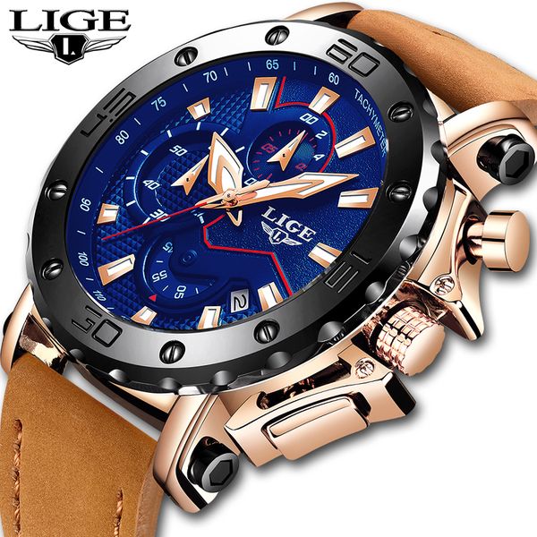 2019 brand lige mens fashion business chronograph quartz watch mens casual leather waterproof watch relogio masculino, Slivery;brown
2019 brand lige mens fashion business chronograph quartz watch mens casual leather waterproof watch relogio masculino, Slivery;brown