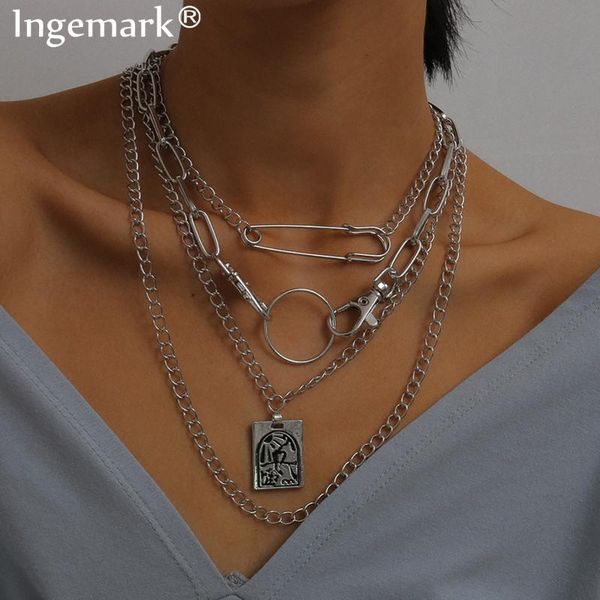 iron heavy material pendant choker necklace steampunk men gothic big chunky circle chain necklace for women jewelry, Silver
iron heavy material pendant choker necklace steampunk men gothic big chunky circle chain necklace for women jewelry, Silver