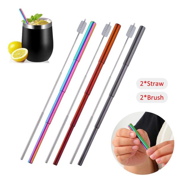 new stainless steel straw portable eco-friendly milk coffee stir bar reusable collapsible drink straws with brush
new stainless steel straw portable eco-friendly milk coffee stir bar reusable collapsible drink straws with brush