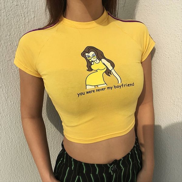 women's letter printing contrast color t-shirt short jacket short-sleeved t-shirt slim short jacket, White
women's letter printing contrast color t-shirt short jacket short-sleeved t-shirt slim short jacket, White