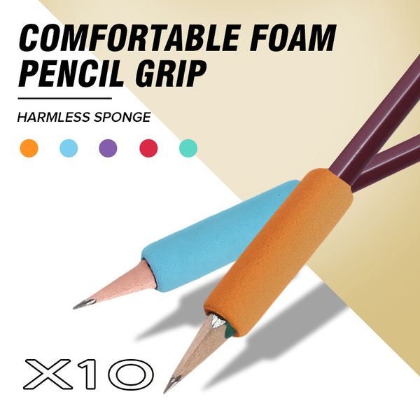 10pcs pen pencil grips handwriting aid kids children student school stationery pen control soft foam cap, Black;red
10pcs pen pencil grips handwriting aid kids children student school stationery pen control soft foam cap, Black;red