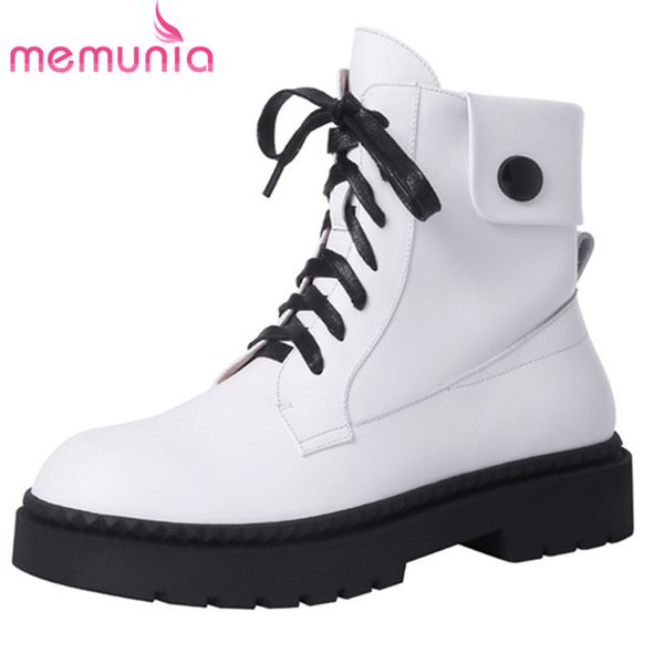 memunia 2020 new fashion genuine leather shoes women ankle boots lace up autumn casual shoes low heel motorcycle boots woman, Black
memunia 2020 new fashion genuine leather shoes women ankle boots lace up autumn casual shoes low heel motorcycle boots woman, Black