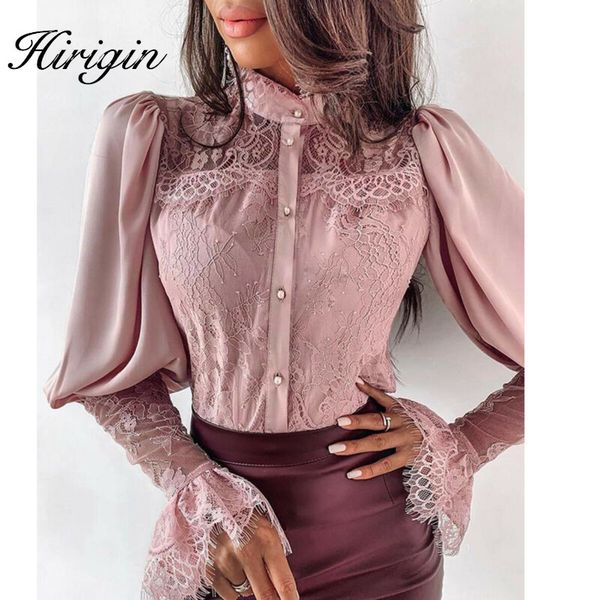 lace patchwork puff sleeve buttoned blouse women high neck long sleeve casual blouse workwear, White
lace patchwork puff sleeve buttoned blouse women high neck long sleeve casual blouse workwear, White