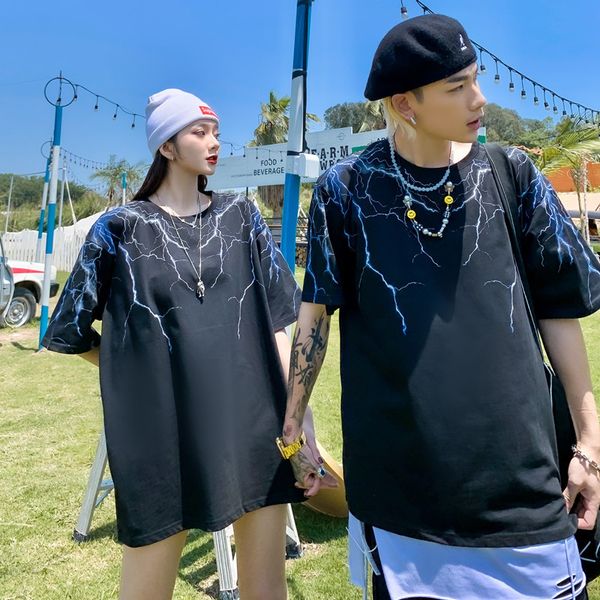 dark lightning black mens tshirts summer o neck short sleeve hip hop streetwear couple tees mens designer tshirts, White;black
dark lightning black mens tshirts summer o neck short sleeve hip hop streetwear couple tees mens designer tshirts, White;black