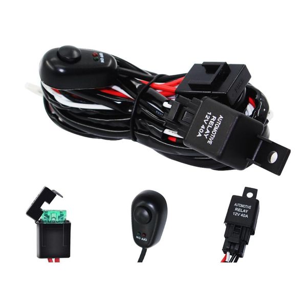 dhbh-led work light bar cable car auto off road driving fog light wiring loom harness kit with on/off switch 40a dc12v one dra
dhbh-led work light bar cable car auto off road driving fog light wiring loom harness kit with on/off switch 40a dc12v one dra