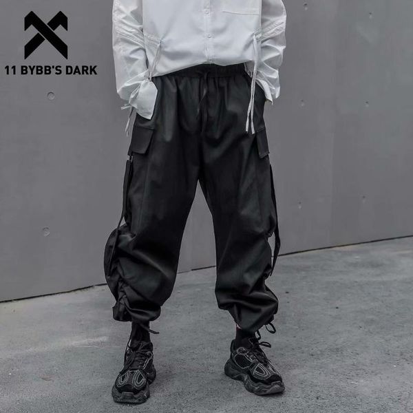11 bybb's dark hip hop big pockets cargo pants men 2020 tactical elastic waist fashion joggers oversized ribbons casual trousers, Black
11 bybb's dark hip hop big pockets cargo pants men 2020 tactical elastic waist fashion joggers oversized ribbons casual trousers, Black