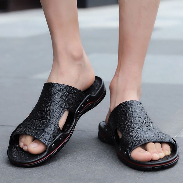 men sandals summer leather flip flops slippers men casual shoes male sandals water shoes sandalia masculina size 38-48, Black
men sandals summer leather flip flops slippers men casual shoes male sandals water shoes sandalia masculina size 38-48, Black