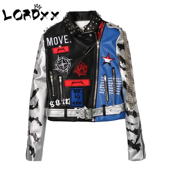 lordxx jacket autumn women long sleeve 2018 fashion stud turn-down collar faux leather crop jackets ladies zipper coat, Black;brown
lordxx jacket autumn women long sleeve 2018 fashion stud turn-down collar faux leather crop jackets ladies zipper coat, Black;brown