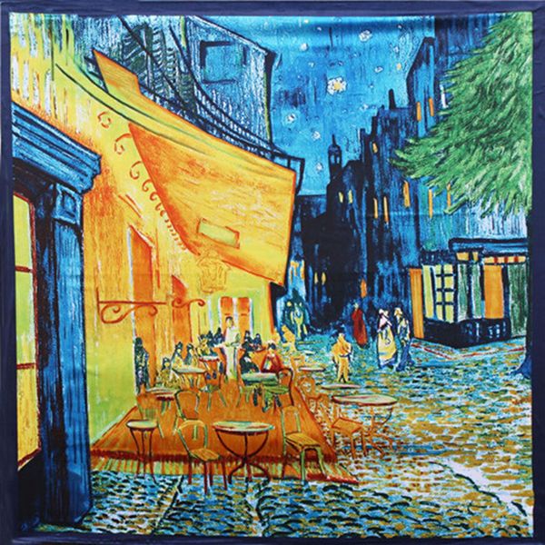van gogh oil painting silk scarf bandanna women scarf fashion square scarves head neck tie band professional neckerchief, Blue;gray
van gogh oil painting silk scarf bandanna women scarf fashion square scarves head neck tie band professional neckerchief, Blue;gray