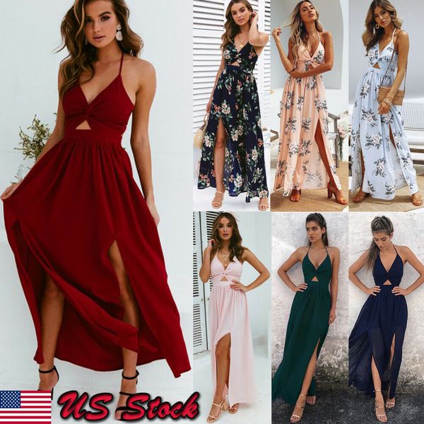 vintage vestidos womens summer boho maxi long dress evening party beach dresses sundress floral halter dress summer 2019, Black;gray
vintage vestidos womens summer boho maxi long dress evening party beach dresses sundress floral halter dress summer 2019, Black;gray