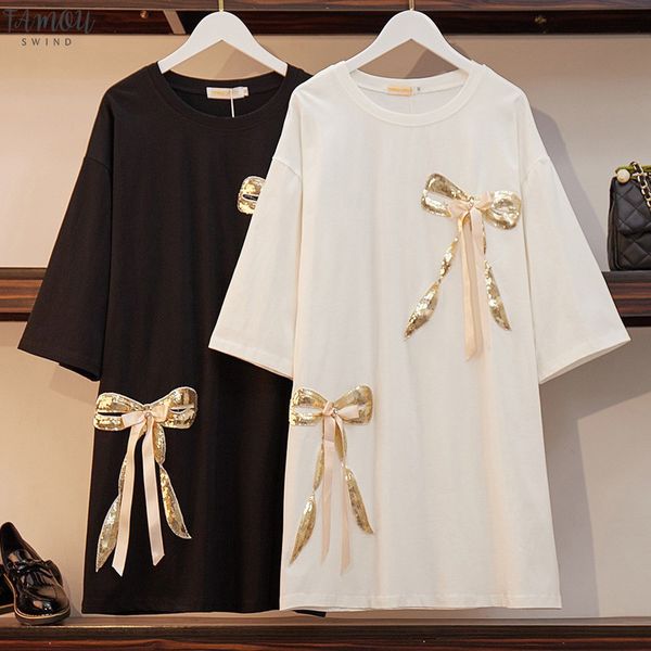 xl-6xl 2020 women summer dress plus size casual loose shirt dress sequined patchwork ladies white black large size 5xl vestidos, Black;gray
xl-6xl 2020 women summer dress plus size casual loose shirt dress sequined patchwork ladies white black large size 5xl vestidos, Black;gray