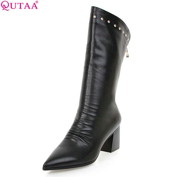 qutaa 2019 knee highboots fashion synthetic women boots all match platform winter shoes women motorcycle boots big size 34-43, Black
qutaa 2019 knee highboots fashion synthetic women boots all match platform winter shoes women motorcycle boots big size 34-43, Black