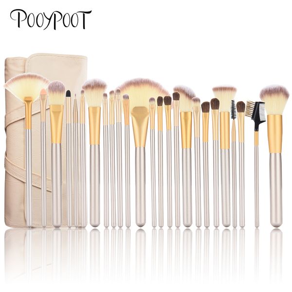 

pooypoot 12/24pcs/set makeup brushes set for cosmetic blush powder foundation eyeshadow lip powder beauty maquiagem makeup tools