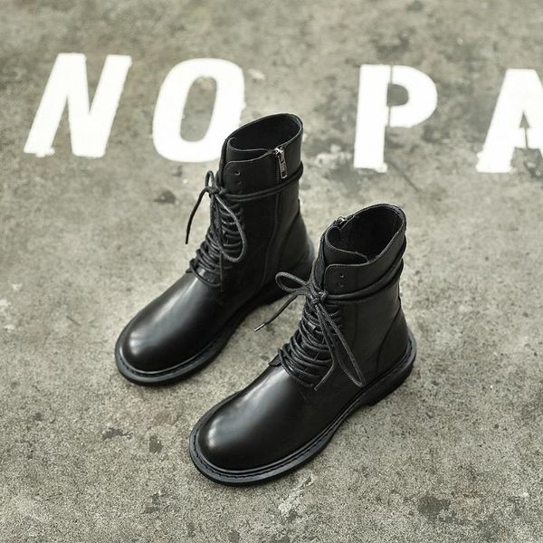 woman flat boots boots-women leather booties women's shoes platform lace up round toe luxury designer low 2019 genuine mid calf, Black
woman flat boots boots-women leather booties women's shoes platform lace up round toe luxury designer low 2019 genuine mid calf, Black
